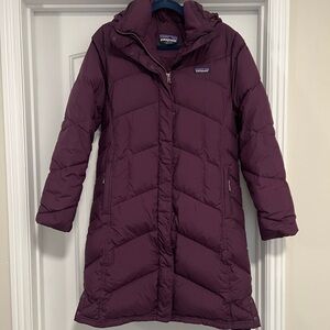 Patagonia Purple “Down With It” parka, size Large.